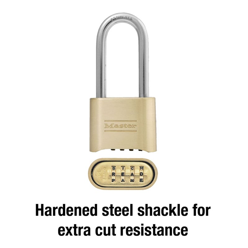 Master Lock Padlock, Set Your Own Combination Lock, 2 in. Wide, 175DLH - Image 3